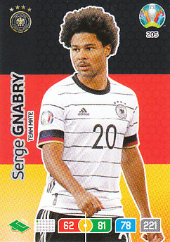 Serge Gnabry Germany Panini UEFA EURO 2020#205